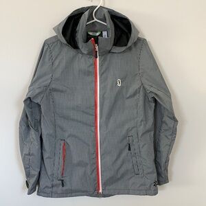 🆕 IZOD PLAID WINDBREAKER RAINCOAT JACKET WOMEN SIZE M